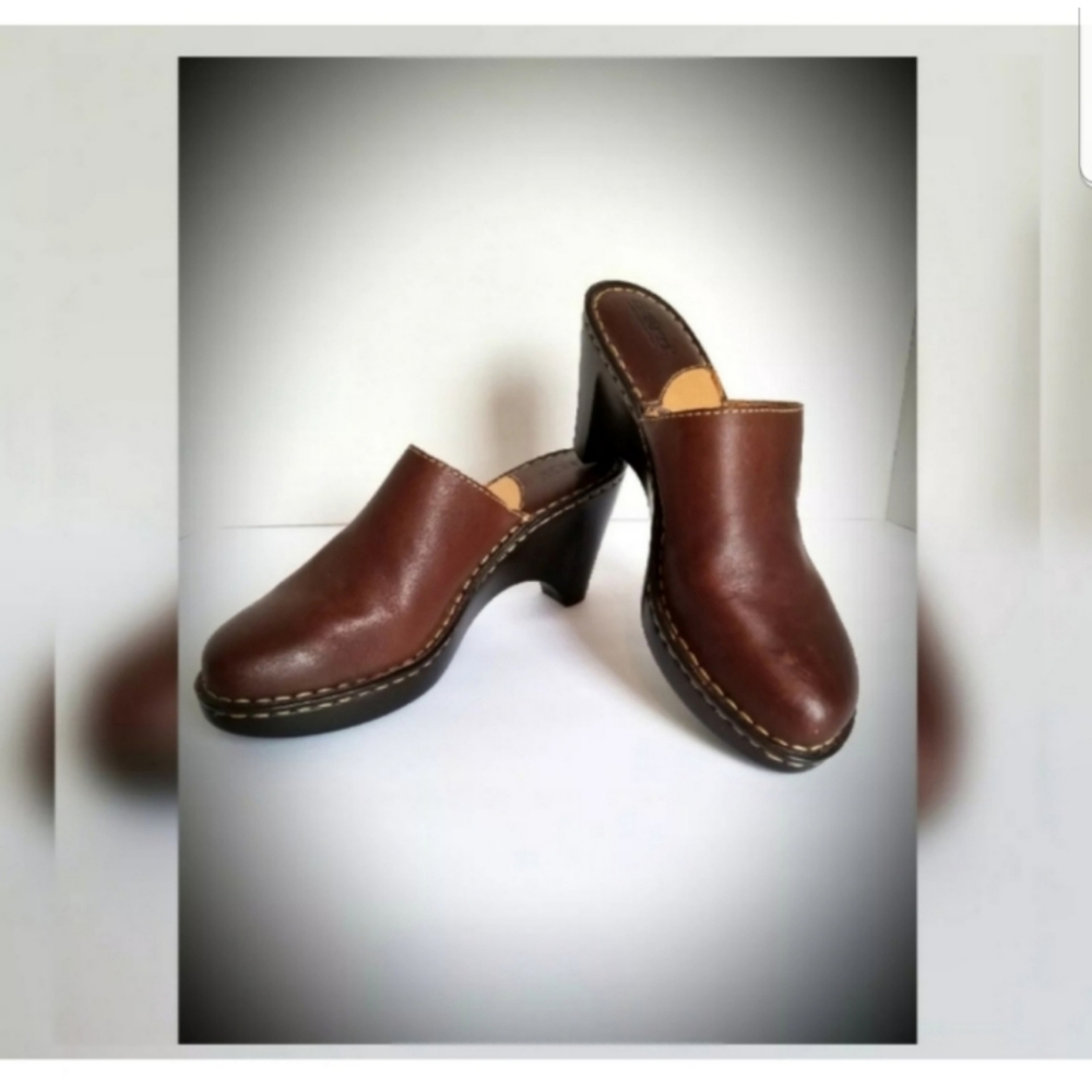 Born mules sz 8 brown slip on footwear fall Clogs Shoes *firm Price